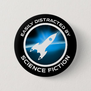 Einfach abgelenkt von Science-Fiction Button