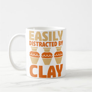 Einfach abgelenkt von Ton Keramik Künstler Ton Top Kaffeetasse