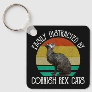 Einfach Ablenkbar Durch Cornish Rex Katzen Schlüsselanhänger