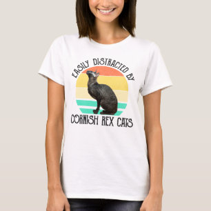 Einfach Ablenkbar Durch Cornish Rex Katzen T-Shirt