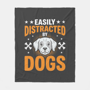Einfach ablenkbar durch Hunde Fleecedecke