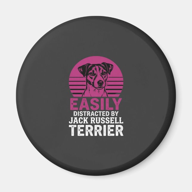 Einfach ablenkbar durch Jack Russell Terrier Magnet (Vorne)