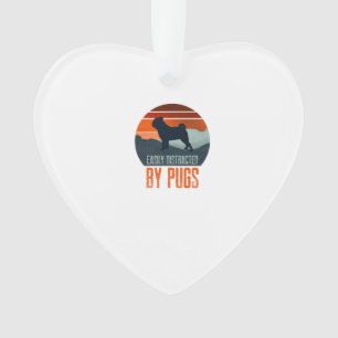 Einfach Ablenkbar Durch Pugs Hunde Spaziergang Ornament