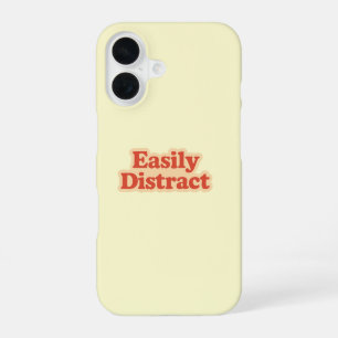 Einfach ablenkbarer lustiger Spruch Moderne Crem iPhone 16 Hülle