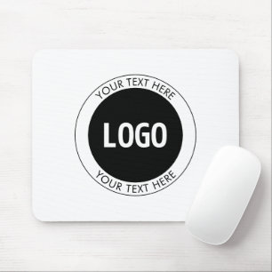 Einfach anpassbarer Text & Ihr Logo oder Bild Mousepad