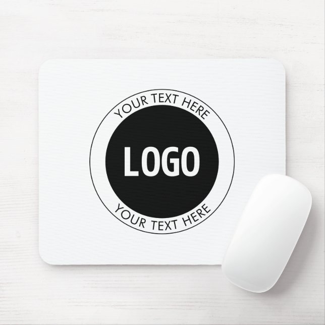 Einfach anpassbarer Text & Ihr Logo oder Bild Mousepad (Mit Mouse)