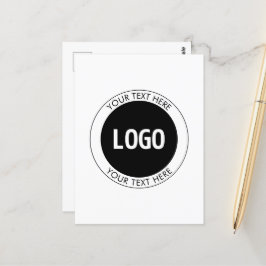 Einfach anpassbarer Text und Ihr Logo oder Bild Postkarte