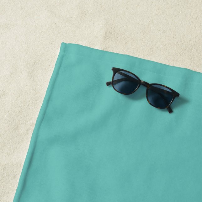 Einfach Aquamarine Strandhandtücher Strandtuch (Beispiel)