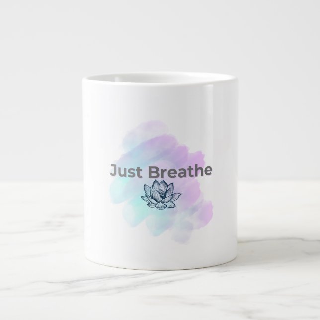 Einfach Atmen 🌿 Jumbo-Tasse (Vorderseite)