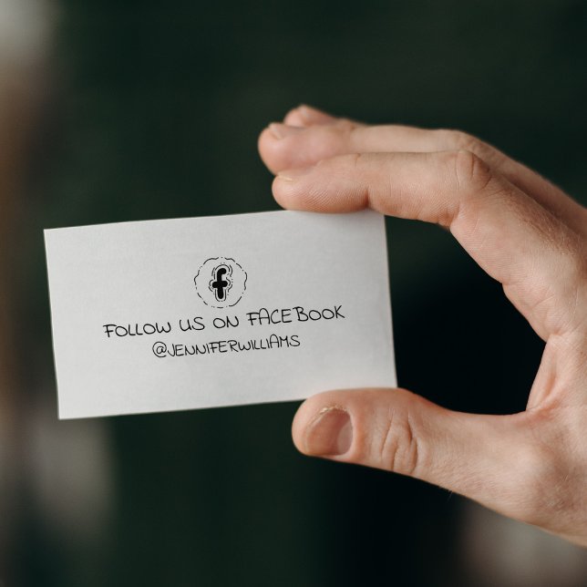 Einfach auf Facebook folgen, Social Media Gummistempel (Von Creator hochgeladen)