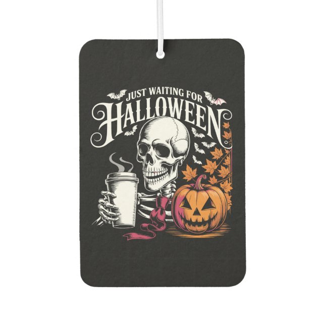 Einfach auf Halloween warten Autolufterfrischer (Vorderseite)