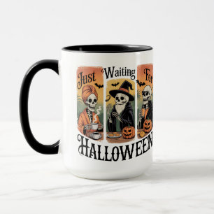Einfach auf Halloween warten – Lustige unheimliche Tasse
