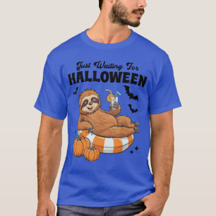 Einfach auf Halloween warten Süße faule Faultier-H T-Shirt