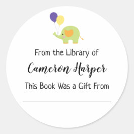 Einfach aus der Bibliothek des Buchzeichens mit El Runder Aufkleber