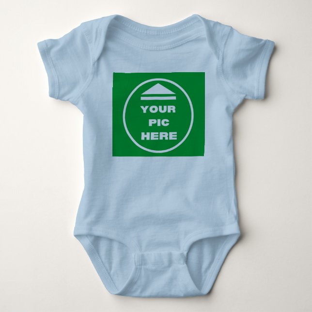 EINFACH! Baby Jersey Bodysuit - Light Blue - Custo Baby Strampler (Vorderseite)