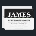 EINFACH BAR MITZVAH Moderner Jüdistern Schwarz-wei Einladung<br><div class="desc">von kat massard >>> WWW.SIMPLYSWEETPAPERIE.COM << Ein trendy, einfaches Design für die BAR MITZVAH INVITATIONS Ihres Kindes. Wow Ihre Freunde und Familie mit dieser kleinen Zahl .DSetup als Vorlage ist es einfach für Sie, Ihre eigenen Daten hinzufügen, fügen Sie Ihr Foto oder klicken Sie auf die Schaltfläche Anpassen und Sie...</div>