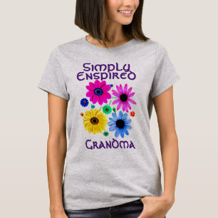 Einfach beflügelte Oma-Blume T-Shirt