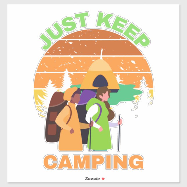 EINFACH BEHALTEN CAMPING AUFKLEBER (Blatt)