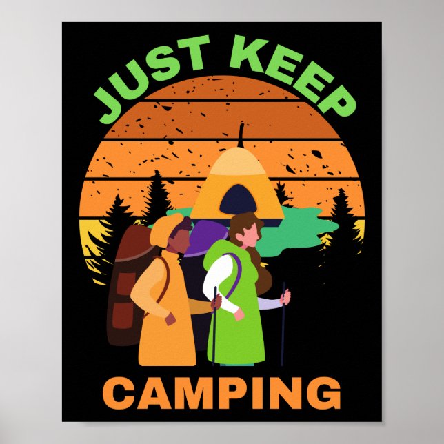 EINFACH BEHALTEN CAMPING POSTER (Vorne)
