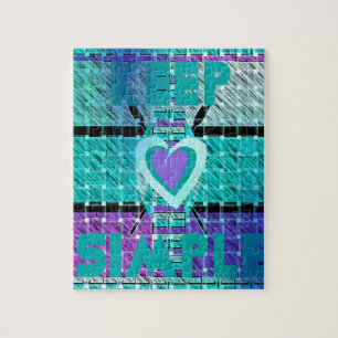 Einfach behalten: Cyan Heart & Clarity Pattern Art