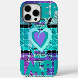 Einfach behalten: Cyan Heart & Clarity Pattern Art title_seo2