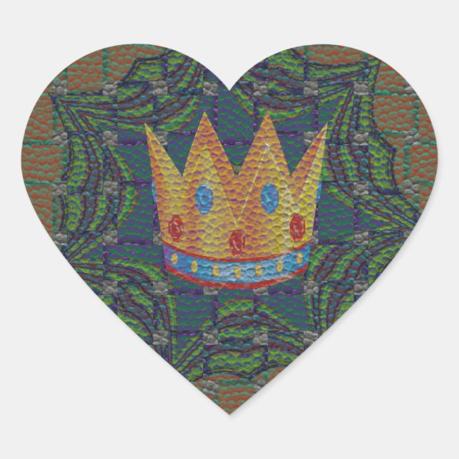 Einfach behalten: Das Royal Clarity Pattern Design Herz-Aufkleber (Vorderseite)