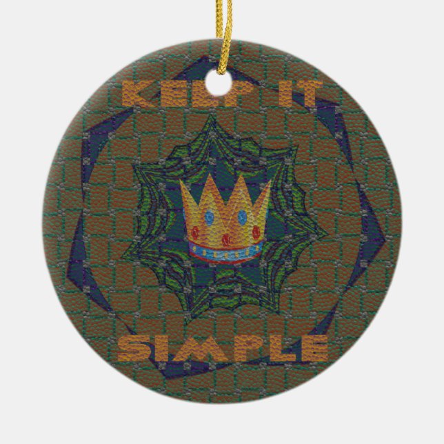 Einfach behalten: Das Royal Clarity Pattern Design Keramik Ornament (Vorne)