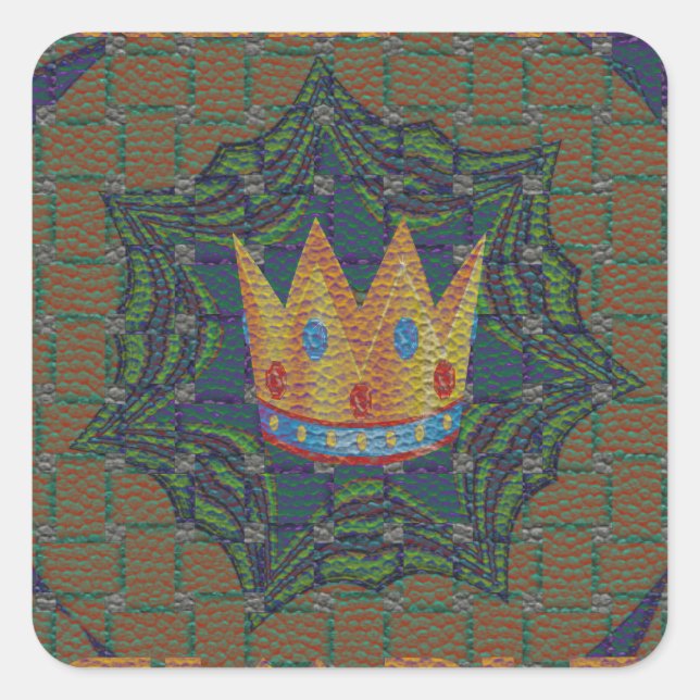 Einfach behalten: Das Royal Clarity Pattern Design Quadratischer Aufkleber (Vorderseite)