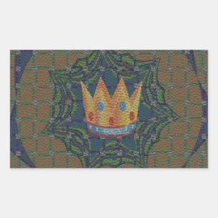 Einfach behalten: Das Royal Clarity Pattern Design Rechteckiger Aufkleber