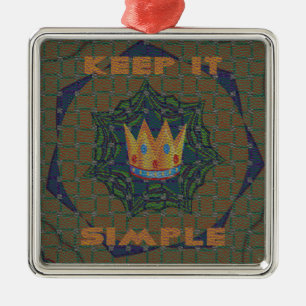 Einfach behalten: Das Royal Clarity Pattern Design Silbernes Ornament