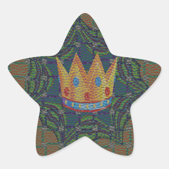 Einfach behalten: Das Royal Clarity Pattern Design Stern-Aufkleber (Vorderseite)