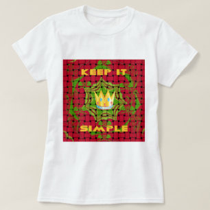 Einfach behalten: Fett Golden Red Woven Floral Pri T-Shirt