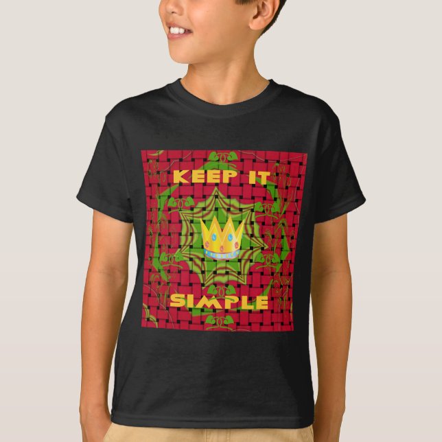 Einfach behalten: Fett Golden Red Woven Floral Pri T-Shirt (Vorderseite)
