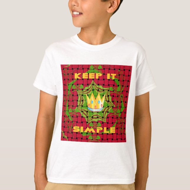 Einfach behalten: Fett Golden Red Woven Floral Pri T-Shirt (Vorderseite)
