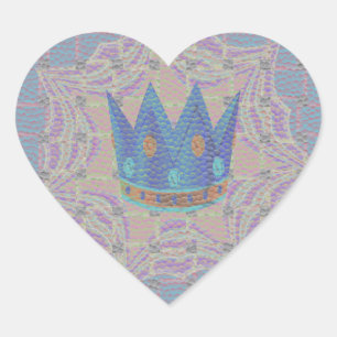 Einfach behalten: Pastel Royal Clarity Pattern Art Herz-Aufkleber