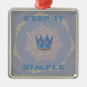 Einfach behalten: Pastel Royal Clarity Pattern Art Ornament Aus Metall