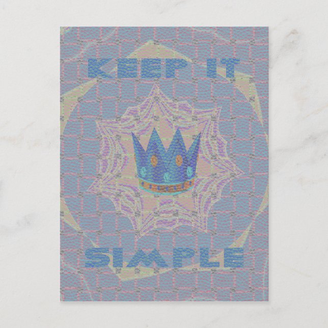 Einfach behalten: Pastel Royal Clarity Pattern Art Postkarte (Vorderseite)