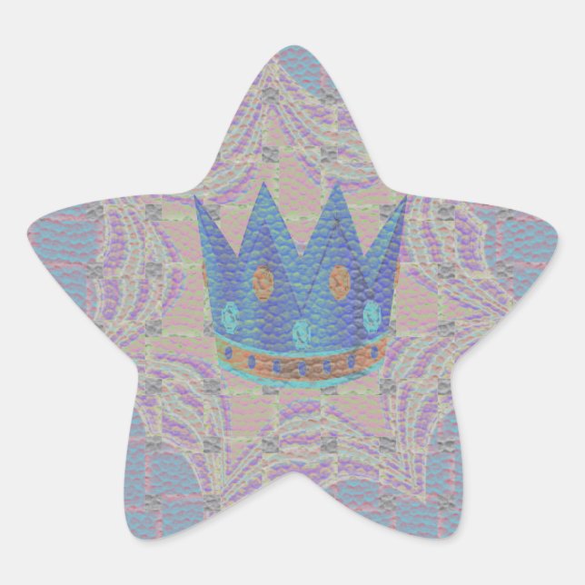 Einfach behalten: Pastel Royal Clarity Pattern Art Stern-Aufkleber (Vorderseite)