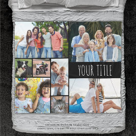 Einfach benutzerdefiniert 8 Foto Collage Your Colo Fleecedecke