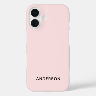 Einfach Benutzerdefiniert Personalisiert Pastellro iPhone 16 Hülle