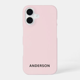Einfach Benutzerdefiniert Personalisiert Pastellro iPhone 16 Hülle