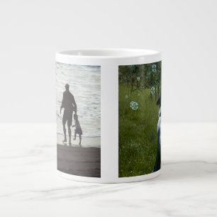 Einfach Benutzerdefiniert Zwei Foto Jumbo-Tasse
