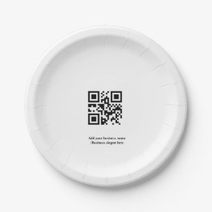 Einfach benutzerdefinierter QR-Code hinzufügen, da Pappteller