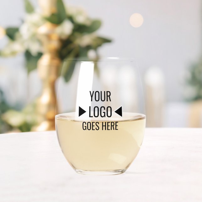 Einfach benutzerdefiniertes Firmenlogo auf Vorders Weinglas Ohne Stiel (Insitu (Hochzeit))