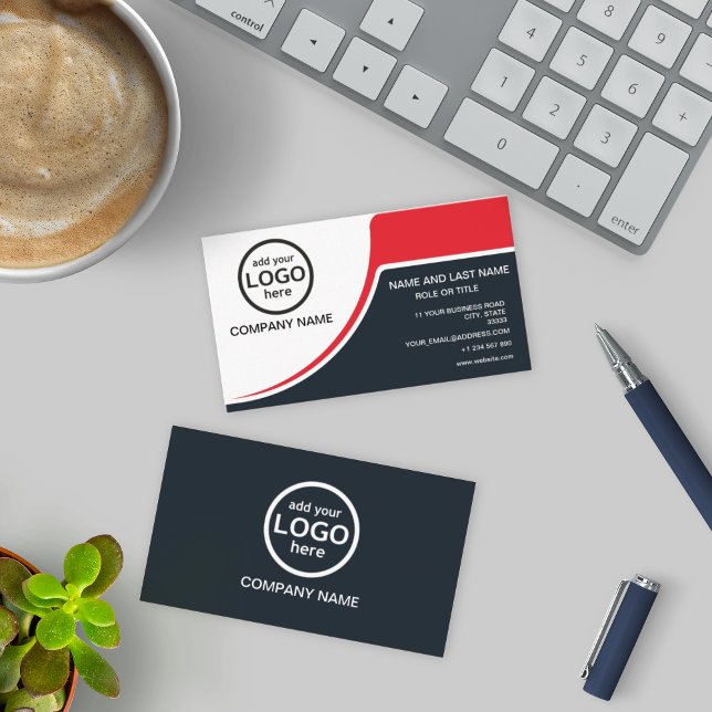 Einfach Beruflich 2 Farben hinzufügen Visitenkarte (Von Creator hochgeladen)