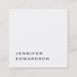 Einfach beruflich, elegant und minimalistisch. quadratische visitenkarte