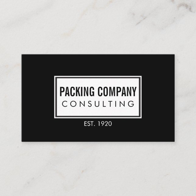 Einfach Beruflich / Grenzen verziert / schwarz Visitenkarte (Vorderseite)