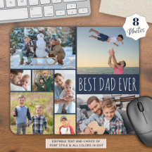 Einfach BEST VATER EVENT 8 Foto Collage Navy Blue
