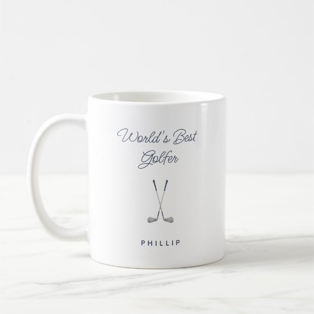 Einfach Bester Golfer der Welt Kaffeetasse (Links)