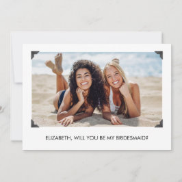 Einfach bist du meine Bridesmaid-Fotokarte